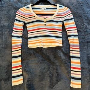 American Eagle Striped Cropped Top